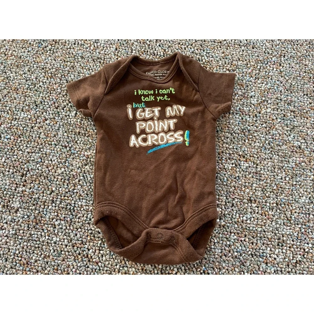 Faded Glory I Get My Point Across Girls One-Piece Newborn